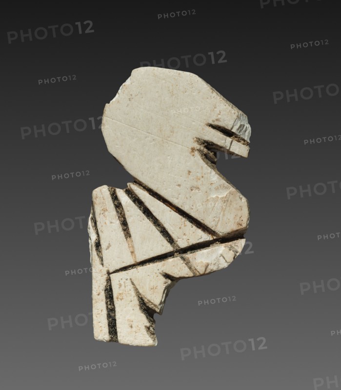 Stylized Bird:  Decorative Inlay for a Box, c. 2000 BC. Israel, possibly Jericho. Bone; overall: 3.4 x 1.9 x 0.3 cm (1 5/16 x 3/4 x 1/8 in.).
