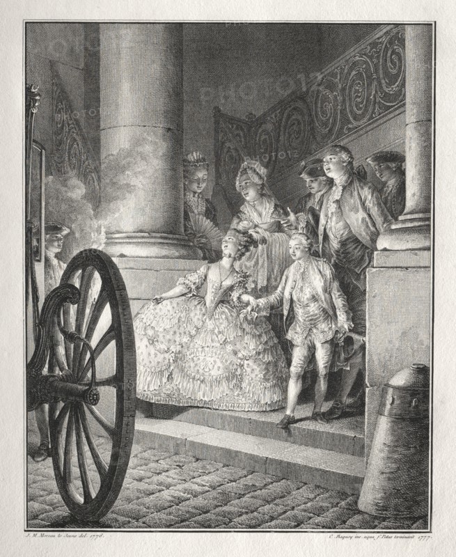 Rêtif de la Bretonne:  The Little Godparents, 1777. Jean-Michel the Younger Moreau (French, 1741-1814). Etching and engraving