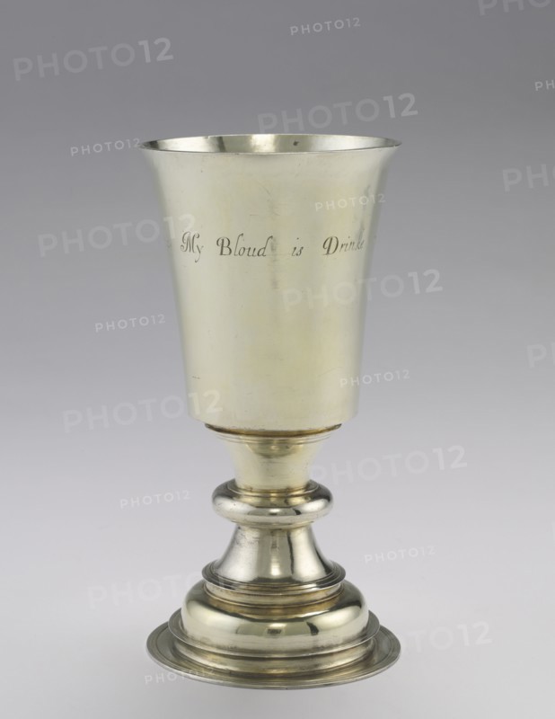 Communion Cup, 1671-1672. DR (British). Silver gilt; overall: 25.3 x 12.9 cm (9 15/16 x 5 1/16 in.).