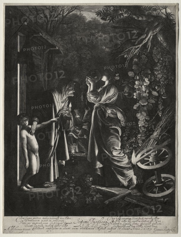 The Mocking of Ceres. Hendrik Goudt (Dutch, 1585-1630). Engraving