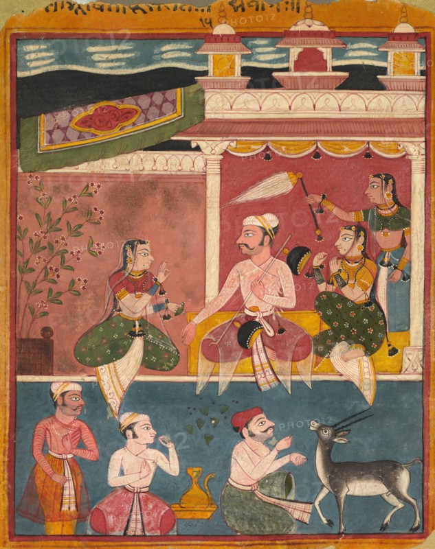 Malkaus Raga, from Ragamala, c. 1610. India, Rajasthan, Mewar, Chawand, 17th century. Color on paper; overall: 18.4 x 15.3 cm (7 1/4 x 6 in.).