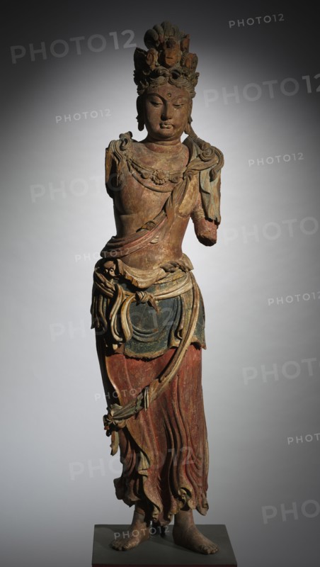 Eleven-Headed Guanyin, 1100-1200. China, late Northern Song dynasty (960-1127) - Jin dynasty (1115-1234). Wood with polychromy and cut gold; overall: 218.5 cm (86 in.).