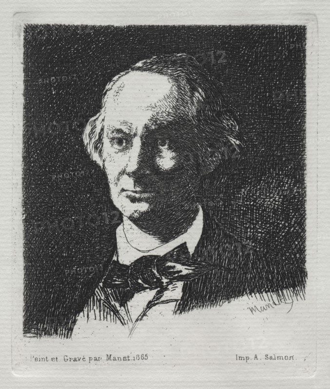 Charles Baudelaire, 1869. Edouard Manet (French, 1832-1883). Etching