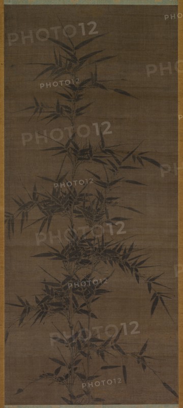 Ink Bamboo, 1200s. China, Southern Song dynasty (1127-1279). Hanging scroll, ink on silk; image: 91.2 x 39.8 cm (35 7/8 x 15 11/16 in.); overall: 172.7 x 57.2 cm (68 x 22 1/2 in.).