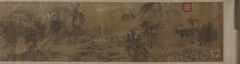 Tao Yuanming's Return Home, 1300s. China, Yuan dynasty (1271-1368). Handscroll, ink and slight color on silk; image: 34.6 x 566.4 cm (13 5/8 x 223 in.); overall: 37.7 x 1001.1 cm (14 13/16 x 394 1/8 in.).