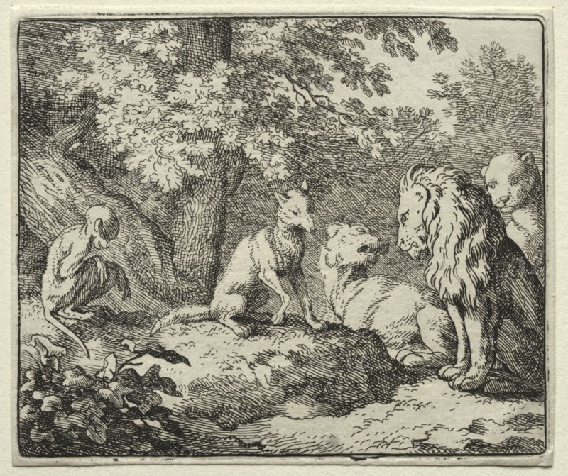 Reynard the Fox:  Further False Testimony from Reynard. Allart van Everdingen (Dutch, 1621-1675). Etching