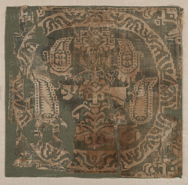 Ornament from a Tunic, 8th-9th century. Egypt or Syria, 8th-9th century. Compound twill, silk; overall: 18 x 18.4 cm (7 1/16 x 7 1/4 in.)