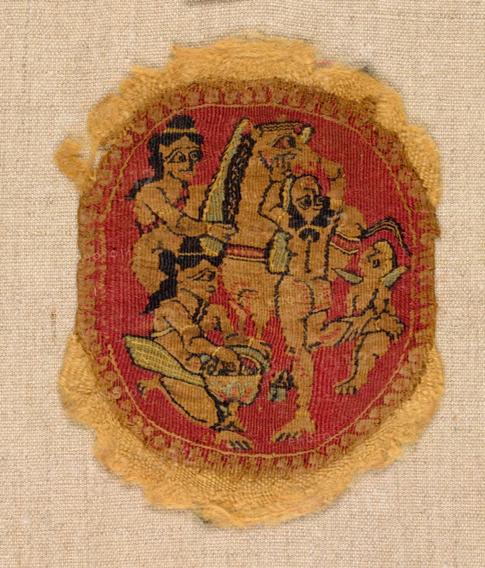 Five Round Segmenta, 650 - 750. Egypt, Umayyad period, mid-7th to mid-8th century. Tapestry weave: wool; overall: 11.2 x 8.8 cm (4 7/16 x 3 7/16 in.)