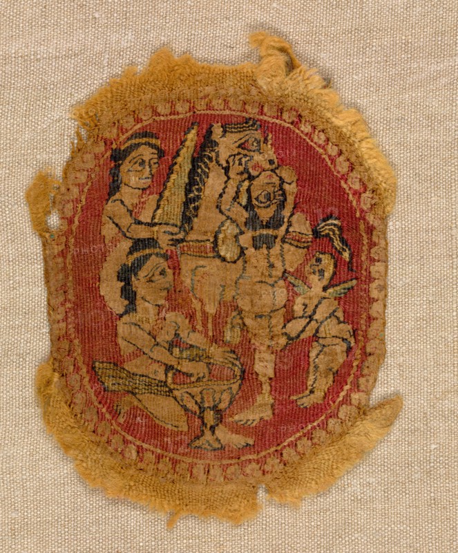 Five Round Segmenta, 650 - 750. Egypt, Umayyad period, mid-7th to mid-8th century. Tapestry weave: wool; overall: 12 x 9.4 cm (4 3/4 x 3 11/16 in.).