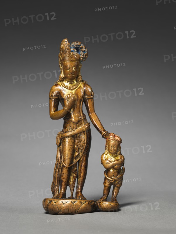 Bodhisattva Vajrapani, 700s. Nepal, 8th century. Copper with traces of gilt; overall: 17.8 cm (7 in.).