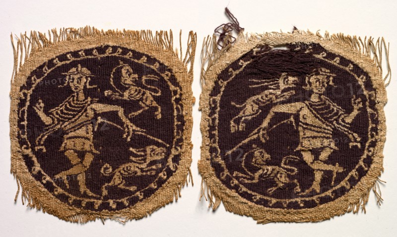 Segmentum, 700s - 900s. Egypt, Umayyad to Abbasid periods, 8th - 10th century. Tapestry weave; wool and linen; average: 12.1 x 11.6 cm (4 3/4 x 4 9/16 in.)