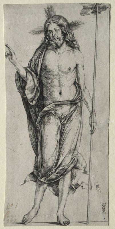 The Risen Christ, c. 1503-1504. Jacopo de' Barbari (Italian, 1440/50-before 1515). Engraving