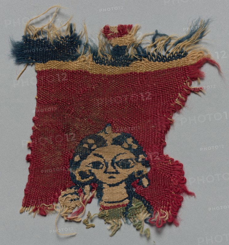 Fragment, Probably from a Hanging, 800s. Iran or Iraq, Abbasid period, 9th century. Tapestry; wool and cotton; overall: 18.5 x 16 cm (7 5/16 x 6 5/16 in.)