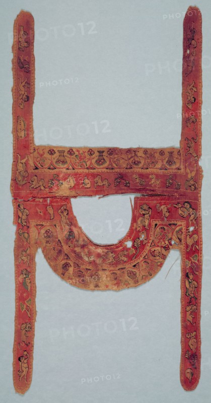 Fragments from a Child's Tunic, 600s - 700s. Egypt, Umayyad period (?), 7th - 8th century. Tabby weave, inwoven tapestry ornament; wool and linen