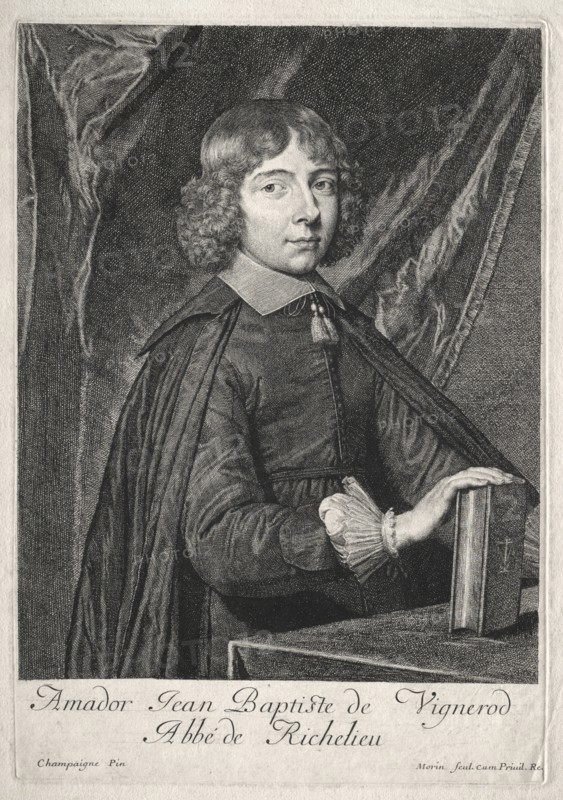 Jean Baptiste de Vignerod. Jean Morin (French, 1600-1650). Etching