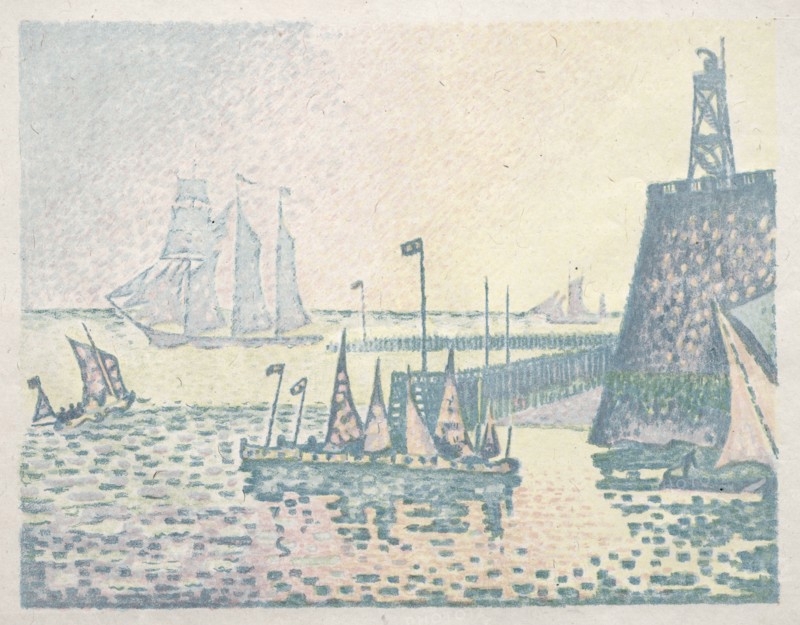 Evening, The Jetty at Vlissingen, 1898. Paul Signac (French, 1863-1935). Lithograph