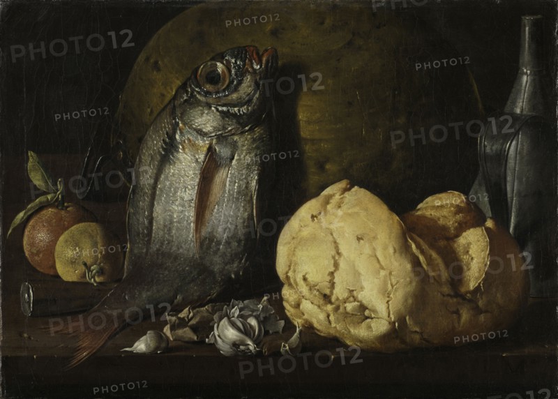 Still Life with Fish, Bread, and Kettle, c. 1772. Luis Meléndez (Spanish, 1716-1780). Oil on canvas; framed: 54 x 67 x 5 cm (21 1/4 x 26 3/8 x 1 15/16 in.); unframed: 34 x 48 cm (13 3/8 x 18 7/8 in.).