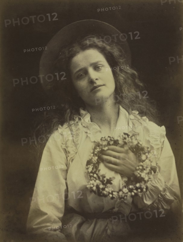 Queen of the May, 1875. Julia Margaret Cameron (British, 1815-1879). Albumen print from wet collodion negative; image: 34.9 x 26.6 cm (13 3/4 x 10 1/2 in.); matted: 66 x 55.9 cm (26 x 22 in.)