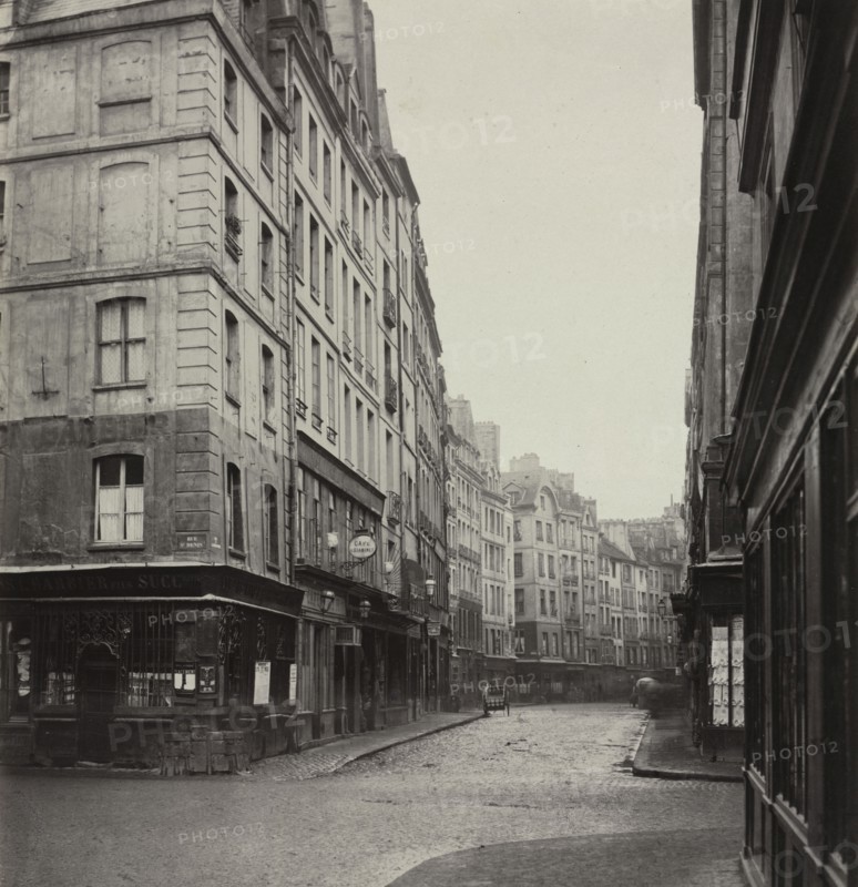 Rue de la Ferronnerie, c. 1865. Charles Marville (French, 1816-1879). Albumen print from wet collodion negative; image: 28 x 27 cm (11 x 10 5/8 in.); matted: 61 x 50.8 cm (24 x 20 in.)