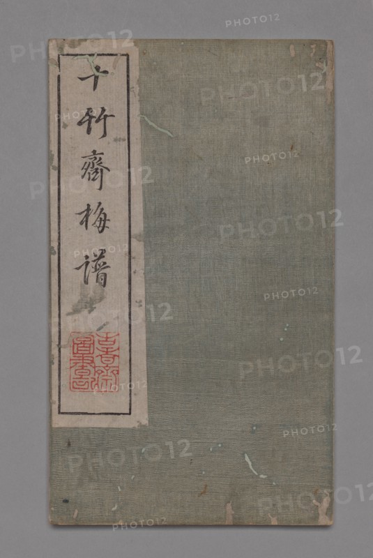 Ten Bamboo Studio Painting and Calligraphy Handbook (Shizhuzhai shuhua pu):  Plum Blossoms, late 17-18th Century. Hu Zhengyan (Chinese). Color woodblock; open and extended: 23.7 x 27.9 cm (9 5/16 x 11 in.).