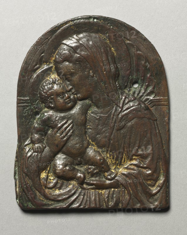 Virgin and Child, c. 1440. Circle of Donatello (Italian, c. 1386-1466). Bronze with traces of gilding; overall: 9.5 x 7.6 cm (3 3/4 x 3 in.).