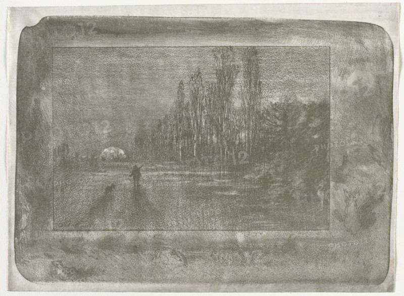 The Little Hunter, 1892. Félix Hilaire Buhot (French, 1847-1898). Lithograph; sheet: 28.7 x 38.3 cm (11 5/16 x 15 1/16 in.); image: 26.4 x 37.2 cm (10 3/8 x 14 5/8 in.)