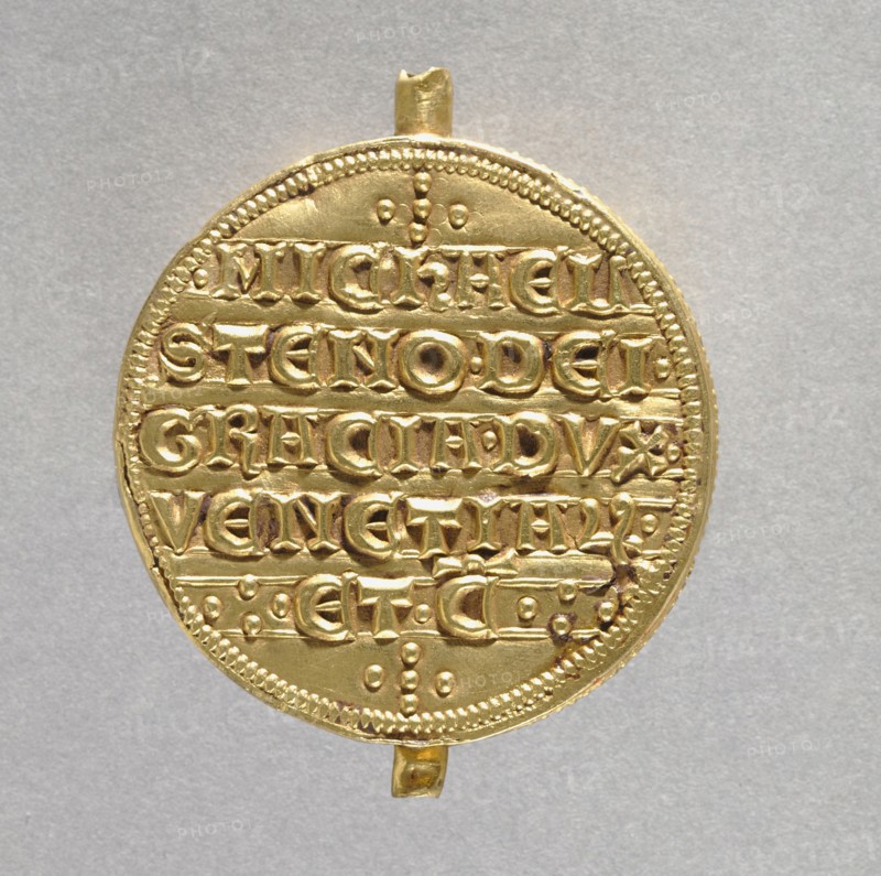 Seal of Doge Michele Steno (reverse), 1400-1409. Italy, Venice, 15th century. Repousé gold over a core of wax and resin; diameter: 4.8 cm (1 7/8 in.).