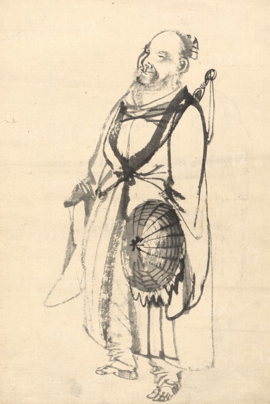 The Wandering Hermit. Kono Bairei (Japanese, 1844-1895). Ink on paper; sheet: 39.7 x 26.7 cm (15 5/8 x 10 1/2 in.).