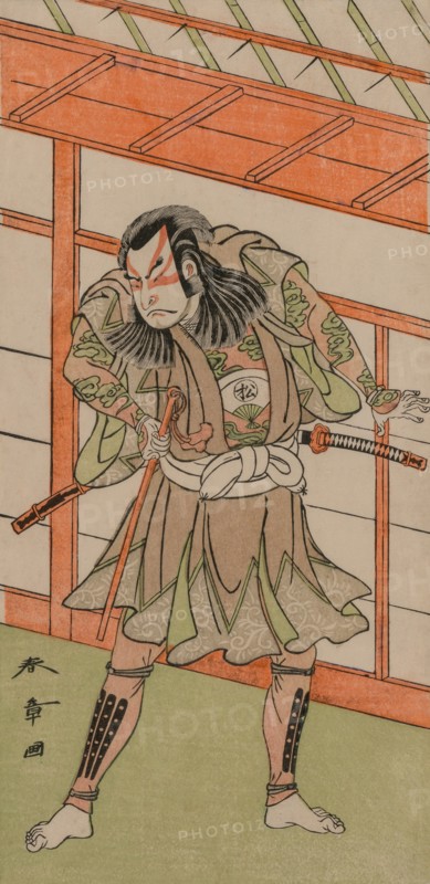 The Actor Onoe Matsusuke. Katsukawa Shunsho (Japanese, 1726-1792). Color woodblock print; image: 31.5 x 15.4 cm (12 3/8 x 6 1/16 in.).