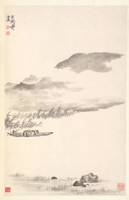 River Landscape, 1788. Min Zhen (Chinese, 1730-after 1788). Album leaf, ink on paper; sheet: 29 x 18.4 cm (11 7/16 x 7 1/4 in.).