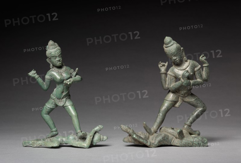 Shamvara and A Dakini, c. 1100. Cambodia, Angkor, 11th century. Bronze; overall: 14.8 cm (5 13/16 in.).