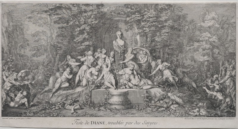 The Four Festivals:  Festival of Diana. Claude Gillot (French, 1673-1722). Etching and engraving