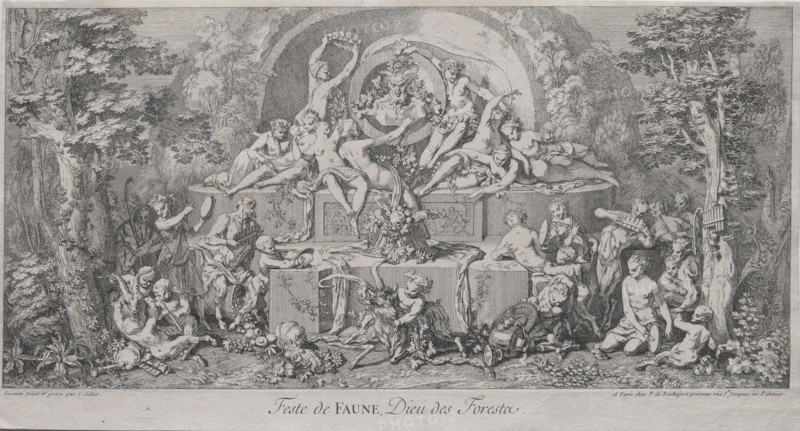 The Four Festivals:  Festival of Faune. Claude Gillot (French, 1673-1722). Etching and engraving