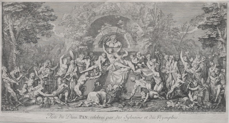 The Four Festivals:  Festival of the God Pan. Claude Gillot (French, 1673-1722). Etching and engraving