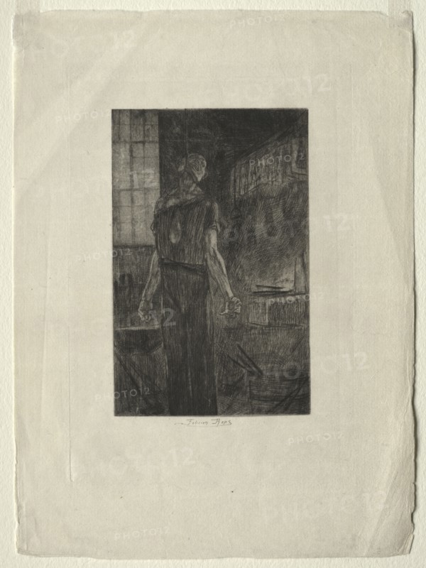 The Hanging of Levallois-Perret, c. 1880. Félicien Rops (Belgian, 1833-1898). Etching