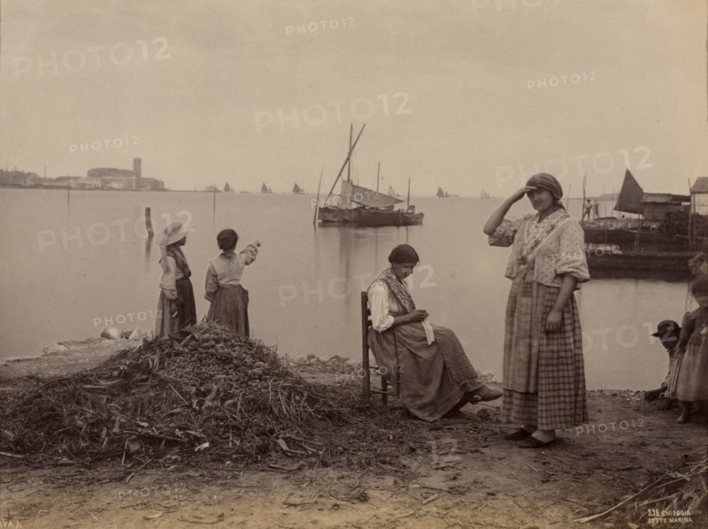 Chioggia, Under the Marina, c. 1870. Carlo Naya (Italian, 1816-1882). Albumen print; image: 18.3 x 23.9 cm (7 3/16 x 9 7/16 in.); matted: 30.6 x 35.6 cm (12 1/16 x 14 in.)