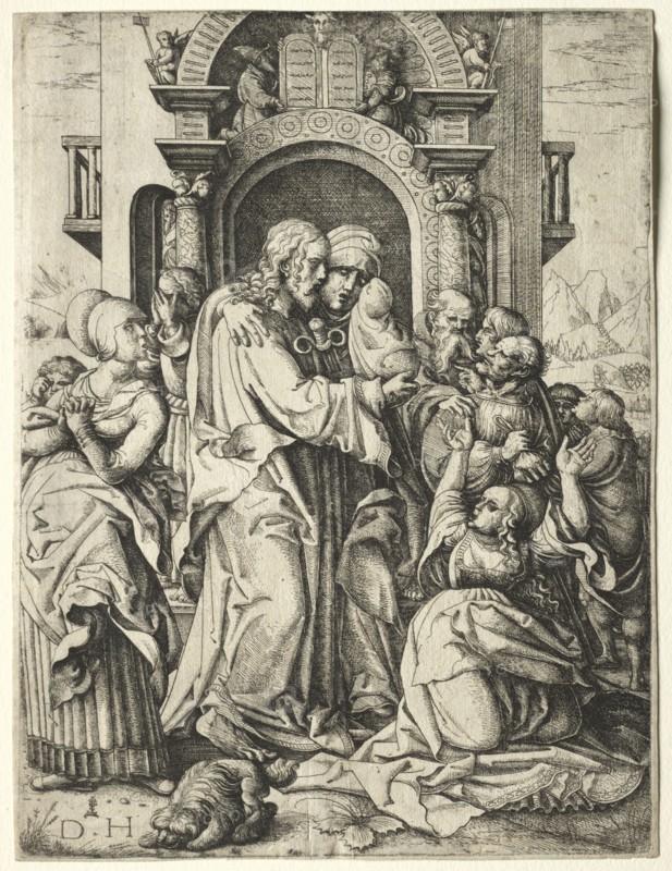 Christ Taking Leave of His Mother. Daniel I Hopfer (German, c. 1470-1536). Etching