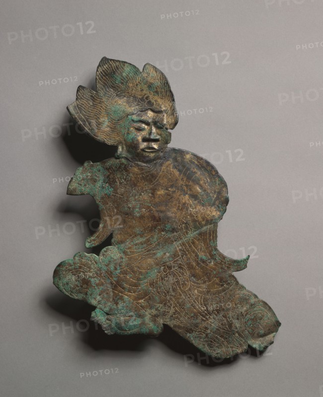 Zao Gongen, 1100–1185. Japan, Heian Period (794-1185). Gilt bronze with repoussé and incised details; overall: 25.8 x 17.8 cm (10 3/16 x 7 in.).