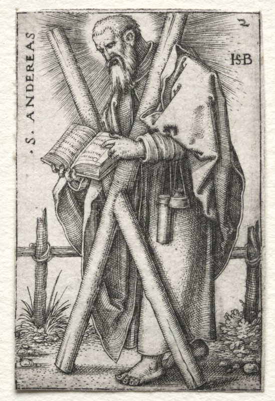 St. Andrew, 1545-1546. Hans Sebald Beham (German, 1500-1550). Engraving
