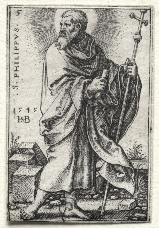 St. Philip, 1545-1546. Hans Sebald Beham (German, 1500-1550). Engraving