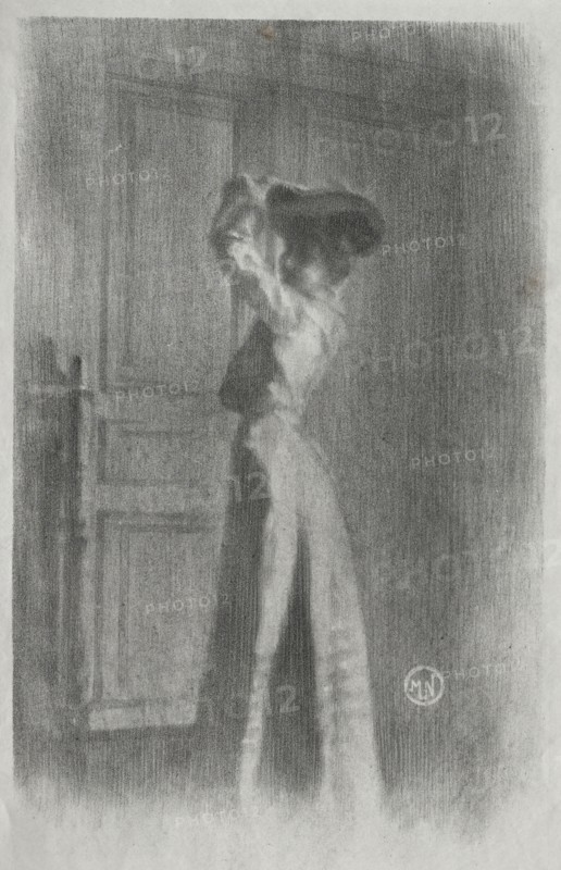 Fashionable Woman, c. 1900. Maurice Louis Henri Newmont (French, 1868-1930). Lithograph