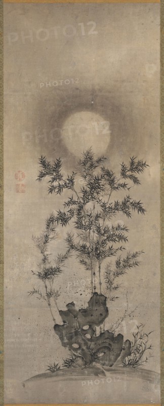 Bamboo in Moonlight, 1400s. Korea, Joseon dynasty (1392-1910). Hanging scroll; ink on paper; painting only: 85.2 x 33.5 cm (33 9/16 x 13 3/16 in.); overall: 163 x 43.2 cm (64 3/16 x 17 in.).