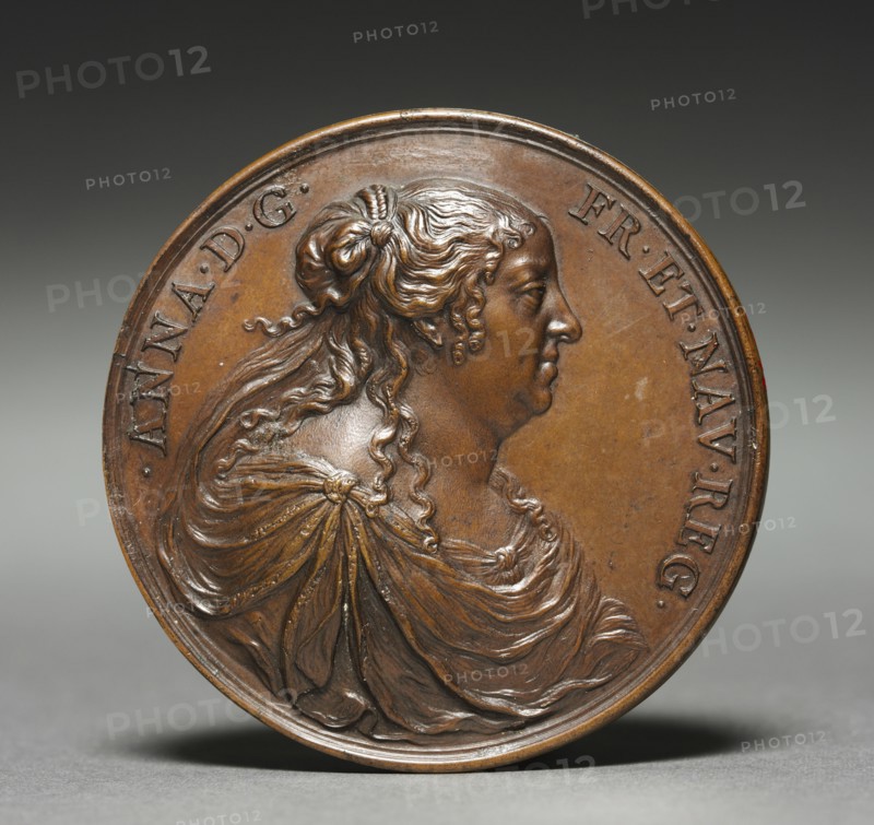 Medal of Anne of Austria (obverse), 1660. Jean Warin (French, 1604-1672). Bronze; diameter: 6 cm (2 3/8 in.).
