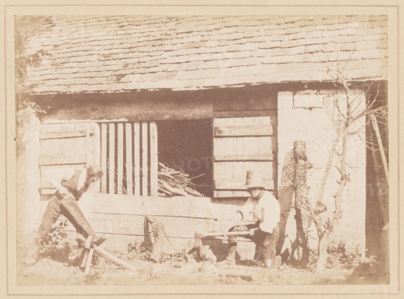 The Woodcutters, 1845. William Henry Fox Talbot (British, 1800-1877). Salted paper print from calotype negative; image: 15.1 x 21 cm (5 15/16 x 8 1/4 in.); matted: 35.6 x 45.7 cm (14 x 18 in.)