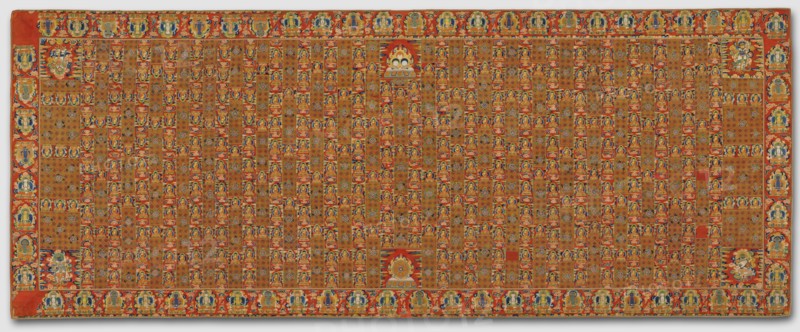Buddhist Priest's Ceremonial Robe, 1400s. China, Ming dynasty (1368-1644). Silk and gold thread; embroidery; overall: 119.4 x 302.1 cm (47 x 118 15/16 in.)