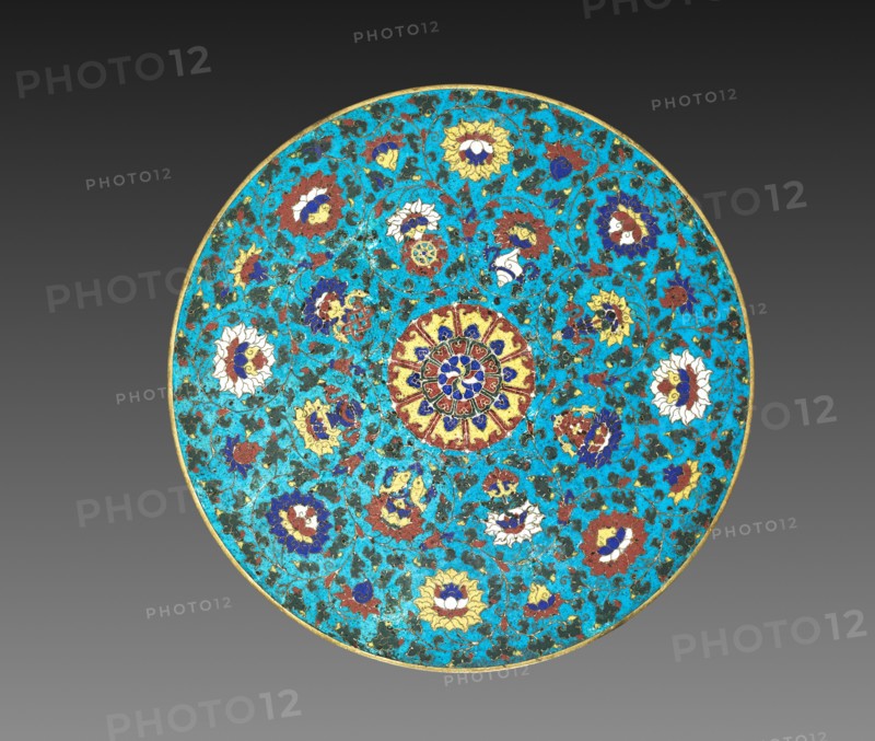 Mandala Base, early 1400s. China, Ming dynasty (1368-1644). Cloisonné enamel; diameter: 30.8 cm (12 1/8 in.).