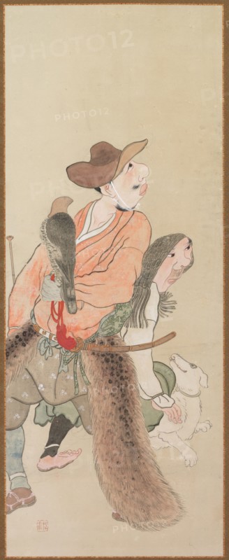 Genre Figures, c. 1816. Tatabe Socho (Japanese, 1760-1814). Hanging scroll; ink and color on paper; overall: 125.5 x 49.7 cm (49 7/16 x 19 9/16 in.).