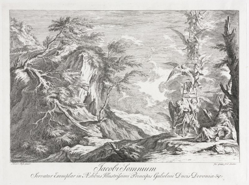 Jacob's Dream, c. 1720. Joseph Goupy (British, 1686-bef.1770). Etching