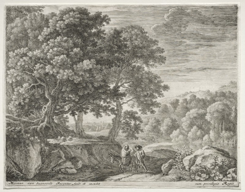 The Flight into Egypt: The Little Angels on the Hill, c. 1652-1654. Herman van Swanevelt (Dutch, c. 1600-1655). Etching and engraving
