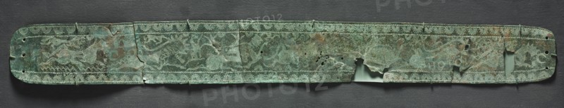 Running Animals Belt, c. 1000 BC. Russia or Turkey, Caucasus, Koban culture, early 11th Century BC. Bronze, hammered and incised; overall: 7.6 x 67.6 x 1.2 cm (3 x 26 5/8 x 1/2 in.).